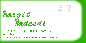 margit nadasdi business card